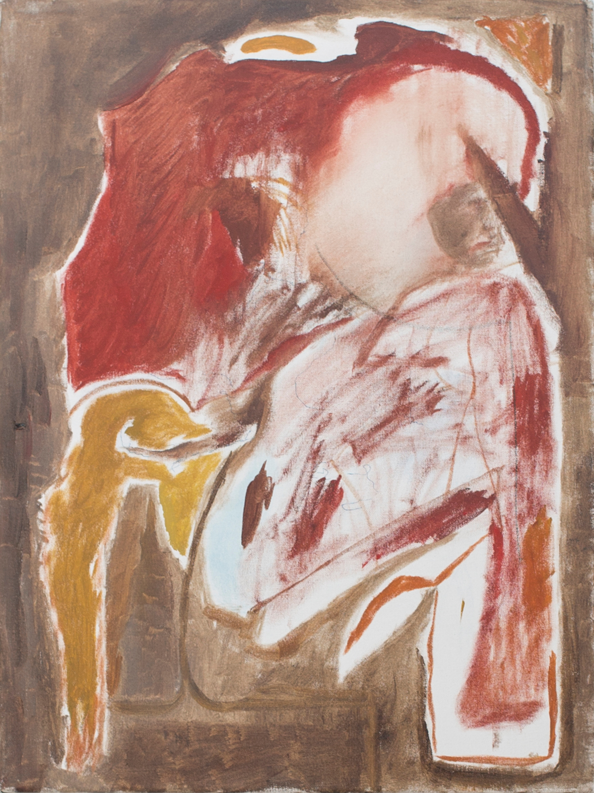 Jacopo Casadei, Allenamento delle 16, campetto di San Carlo, 2019, olio su tela, 40 x 30 cm