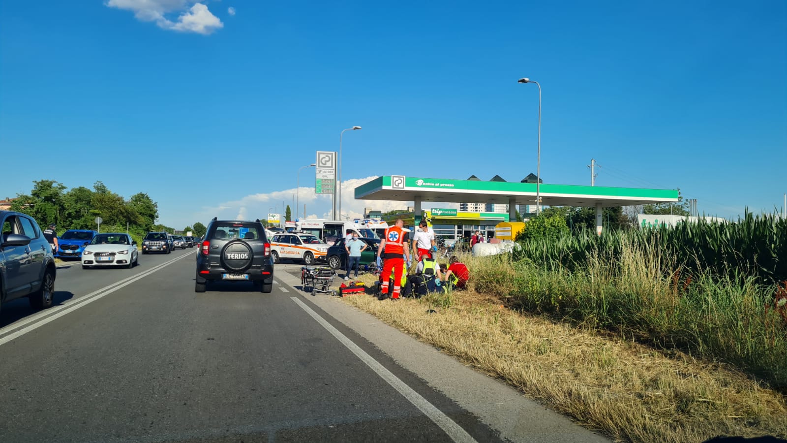 incidente auto moto Vimercate Polizia