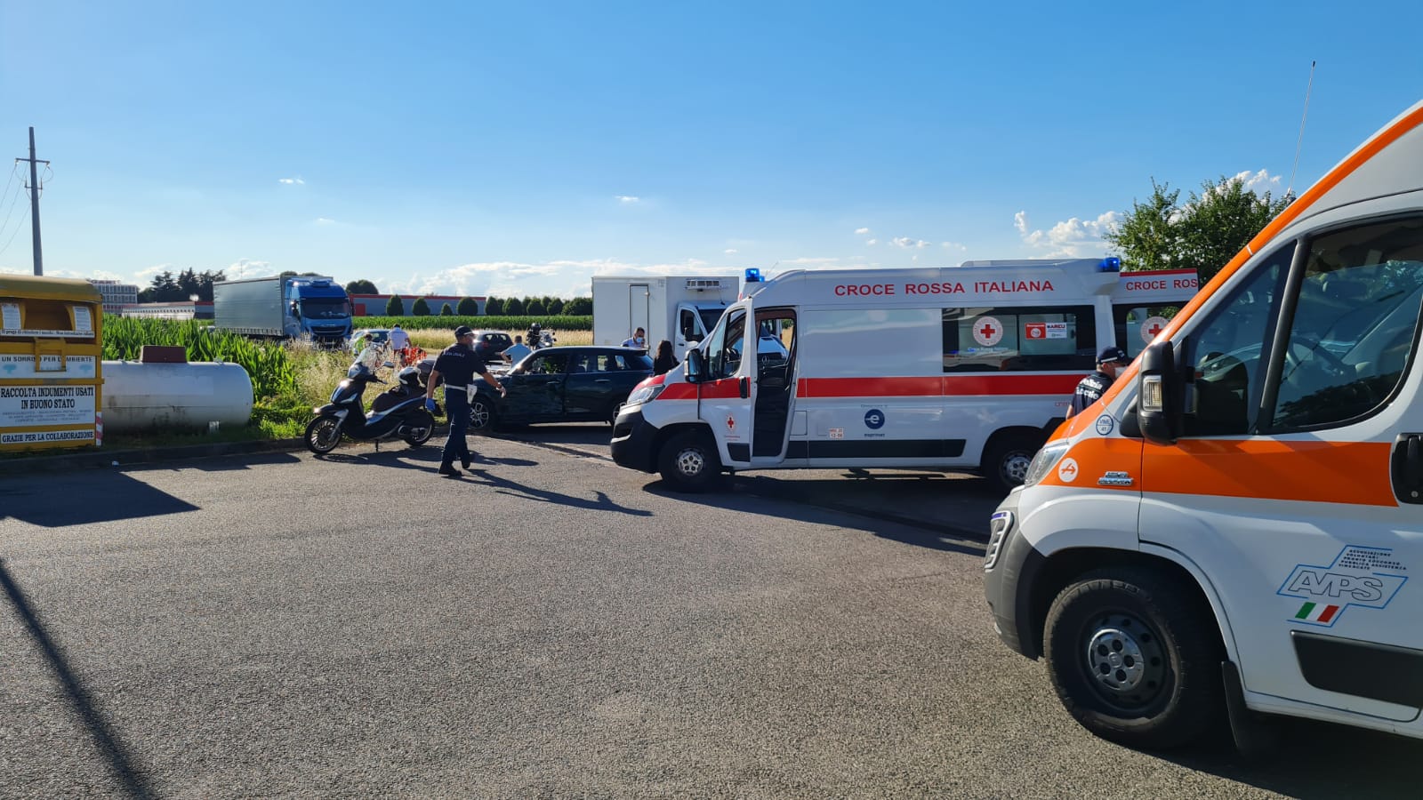 incidente auto moto Vimercate Polizia