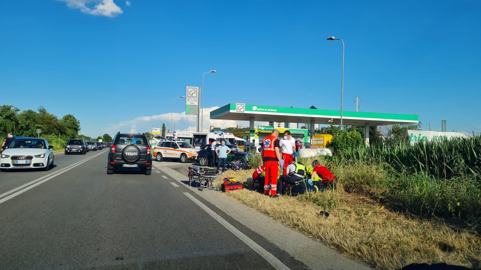 incidente auto moto Vimercate Polizia