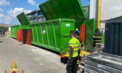 Vigili del fuoco a Busnago per un principio di incendio