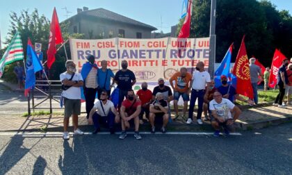 Metalmeccanici in presidio per sostenere i lavoratori della Gianetti