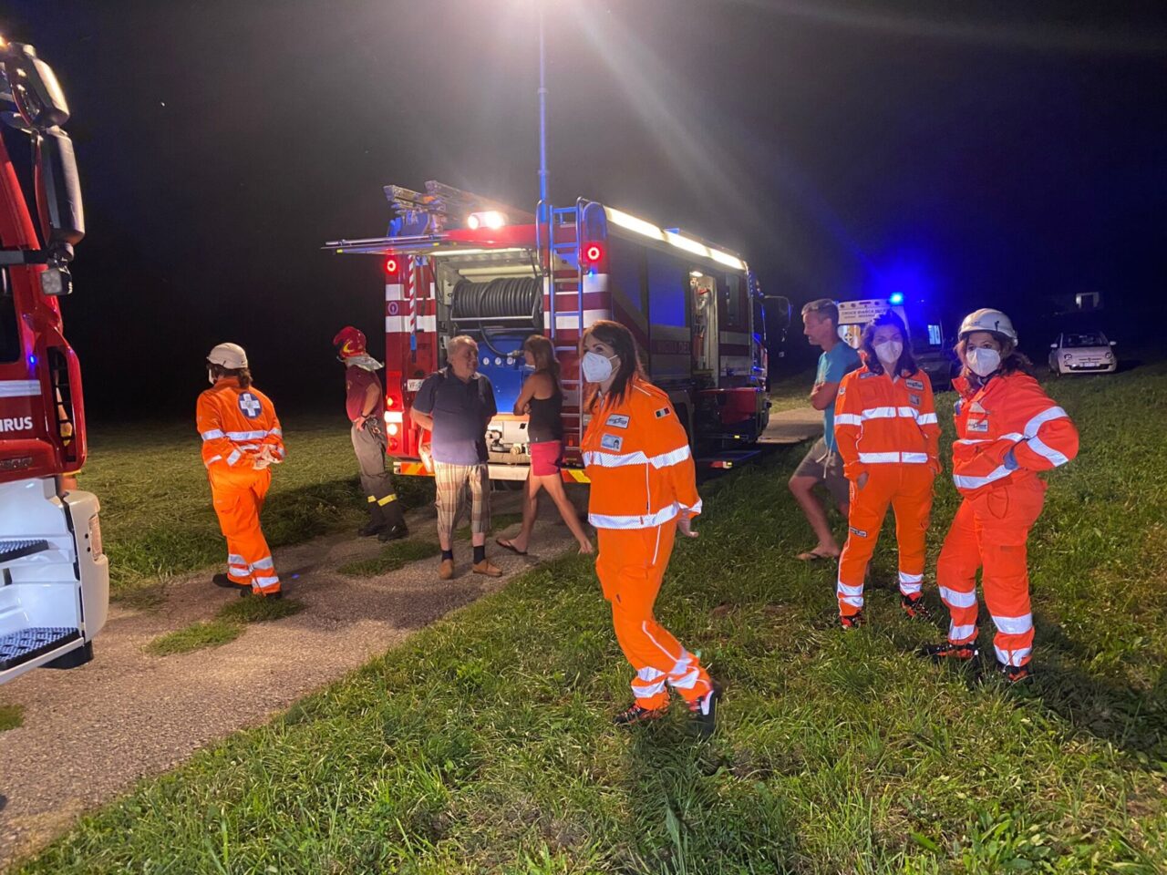 besana ricerche per la presunta caduta di un deltaplano