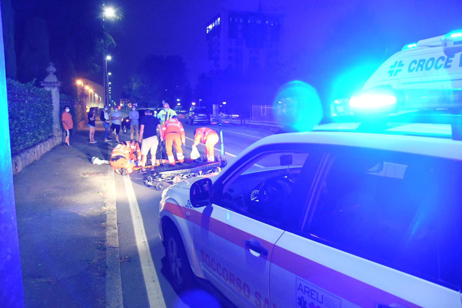 Monza incidente monopattino elettrico soccorritori