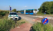 Scontro tra un pullman di linea e una moto sulla Monza Trezzo