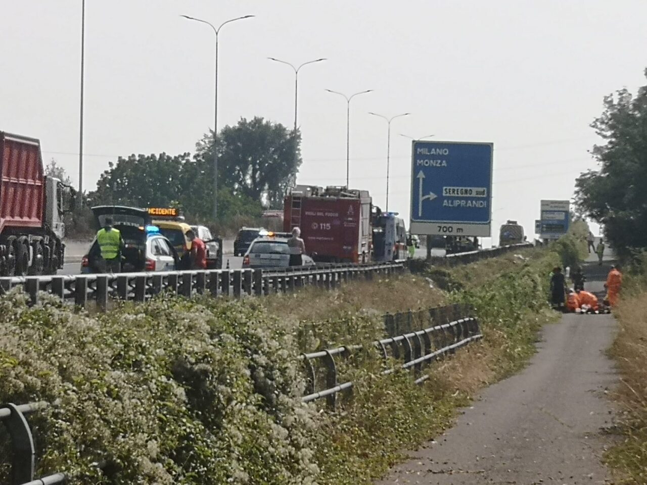 Grave incidente sulla Statale 36: motociclista soccorso in codice rosso