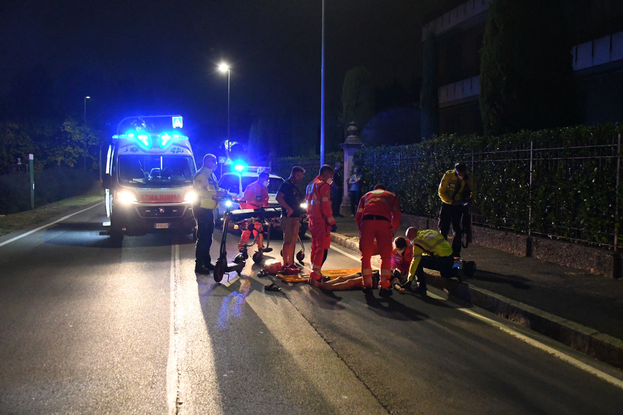 Monza incidente monopattino elettrico soccorritori