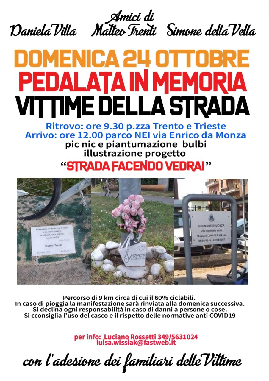 Sui pedali in memoria dei ciclisti uccisi