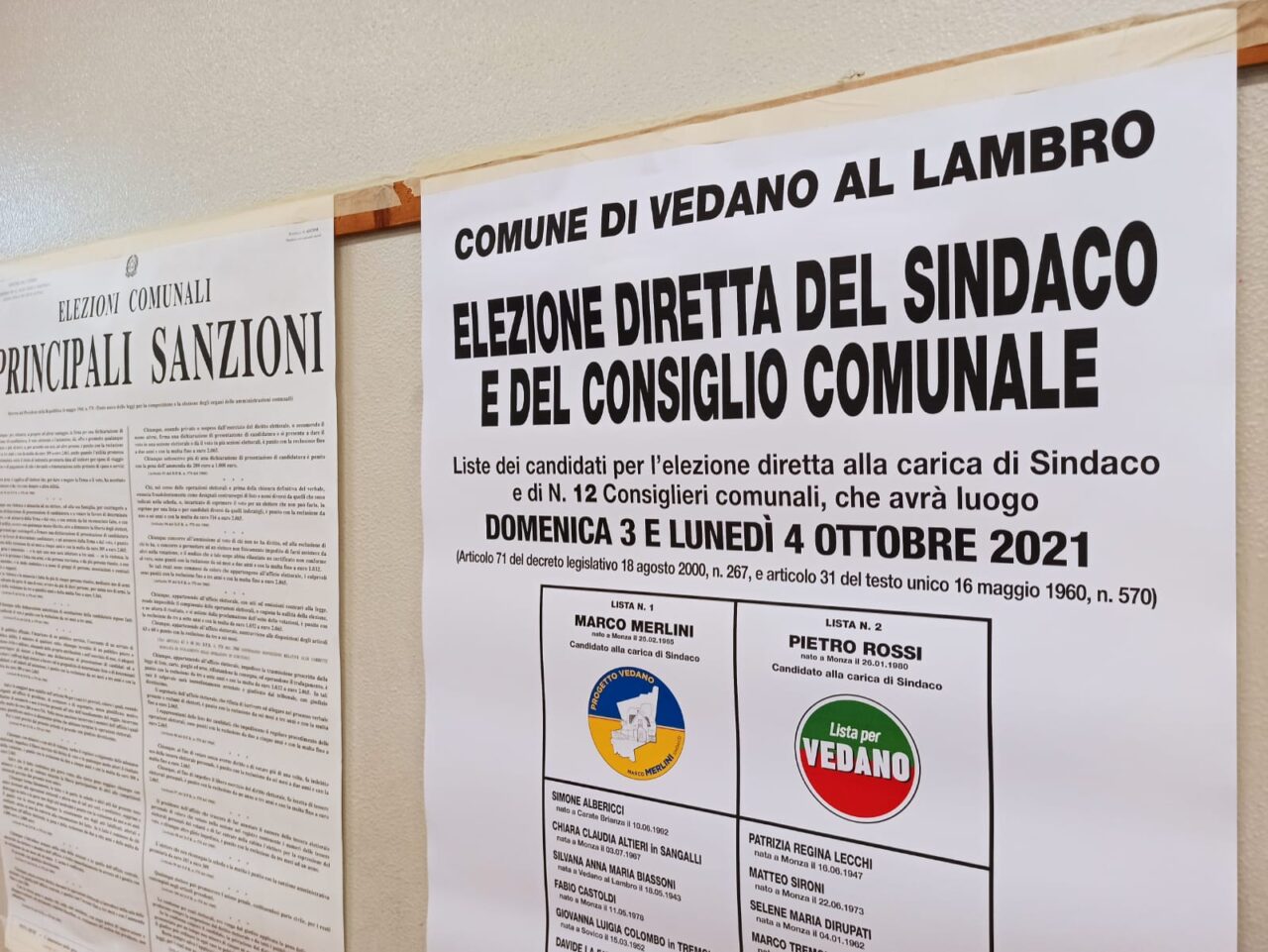 Elezioni a Vedano: alle 19 affluenza al 35,64%
