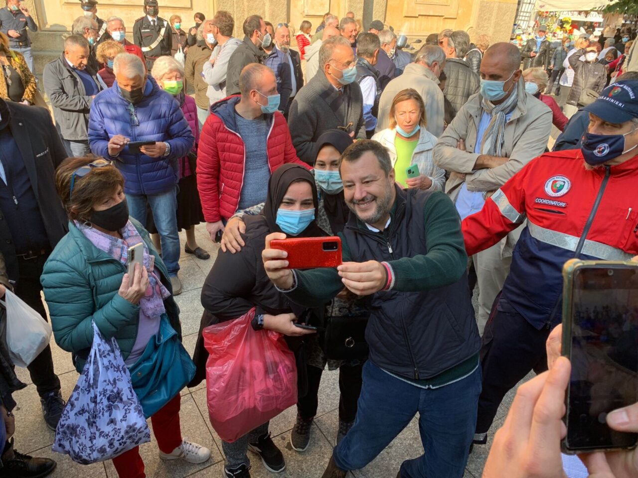 Matteo Salvini è arrivato a Vimercate