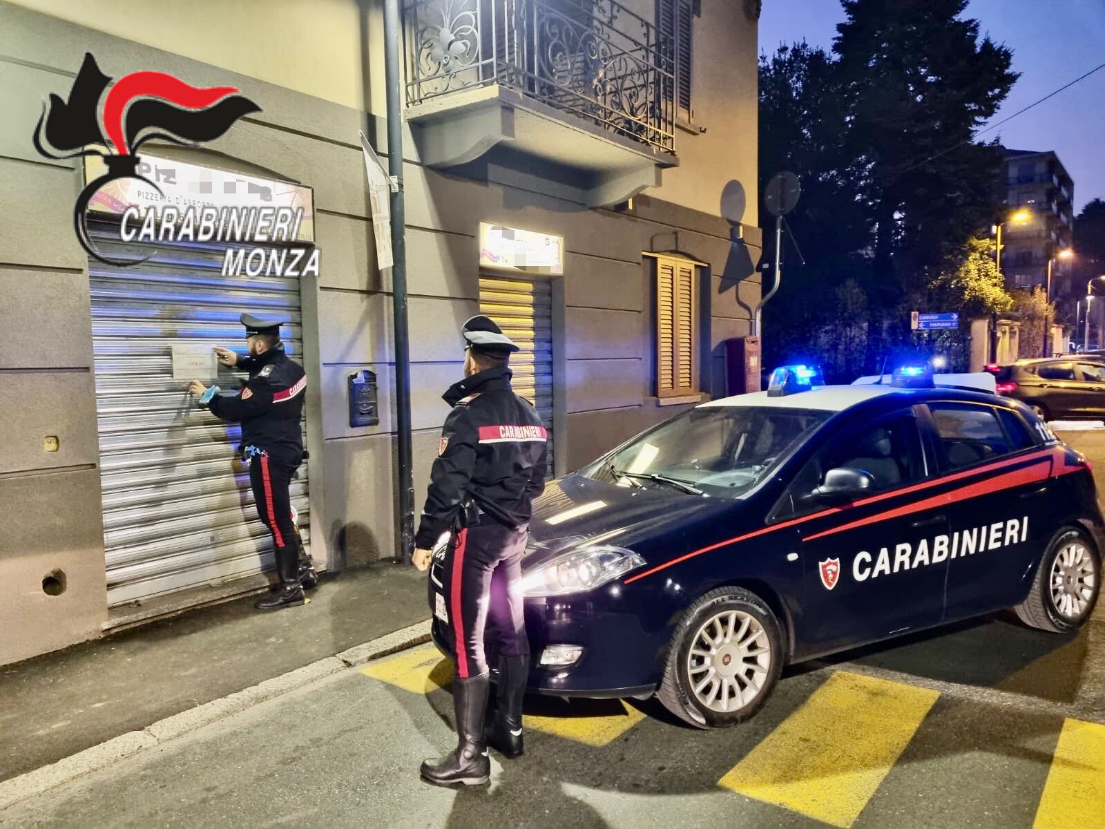 Giussano carabinieri chiudono pizzeria