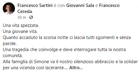 La campagna elettorale si chiude con un minuto di silenzio per Simone Stucchi