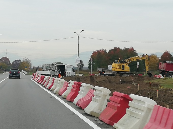 Una nuova rotonda fra Cambiago e Caponago