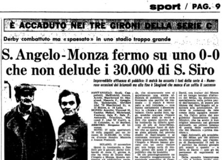 Quando il Monza giocava a San Siro davanti a 27mila spettatori