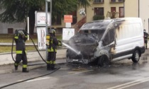 Pompieri a Verano per un incendio furgone