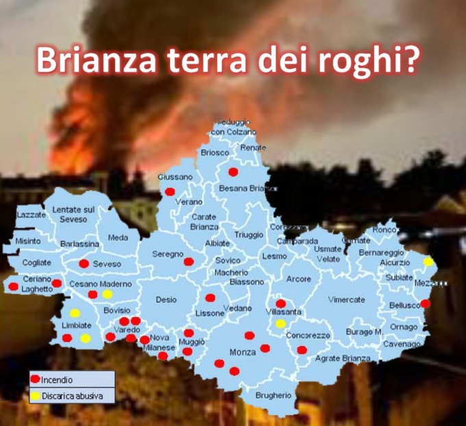 Brianza SiCura lancia l’allarme sulle discariche abusive e gli incendi dei rifiuti