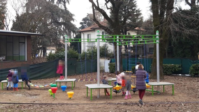 La scuola dell’infanzia di Vimercate ha dei nuovi giochi in giardino
