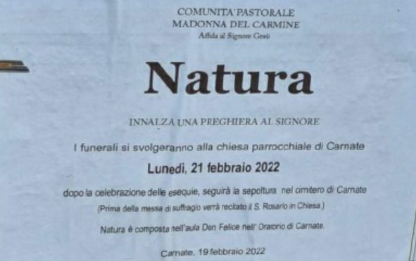A  Carnate si porge l’ultimo saluto… alla Natura