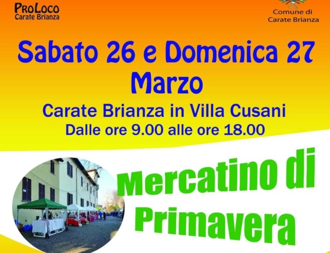 A Carate fine settimana con i mercatini di primavera della Pro loco