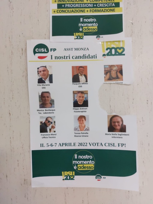 Vandalizzati i manifesti per l’elezione RSU in ATS e ASST Monza