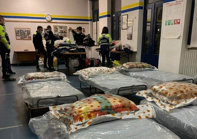 La Protezione civile accoglie i primi profughi ucraini