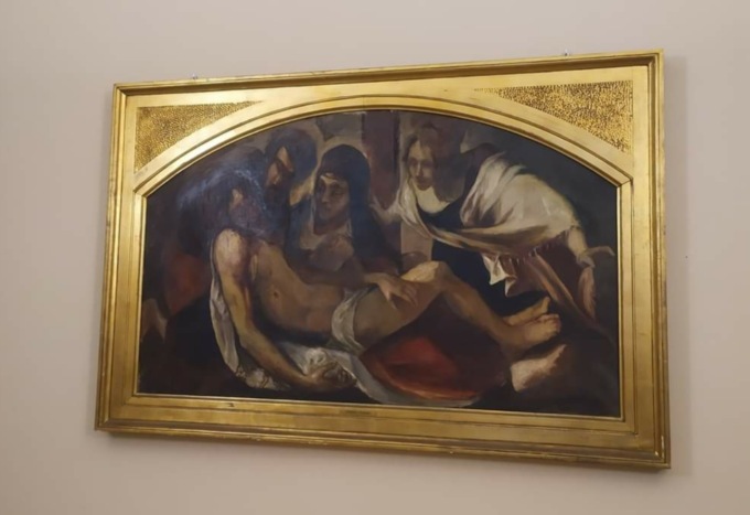 Il quadro di una nota pittrice giaceva abbandonato nel magazzino comunale