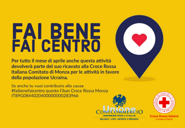 Accoglienza popolazione ucraina, Confcommercio sostiene la Croce Rossa