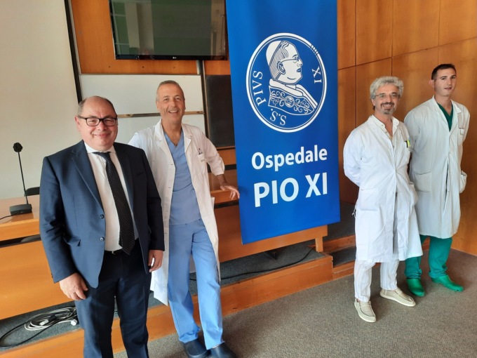 Il team dell’ospedale americano in visita al Pio XI