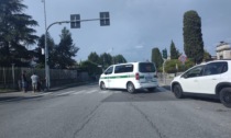 Auto contro moto, arriva l'elisoccorso a Bernareggio