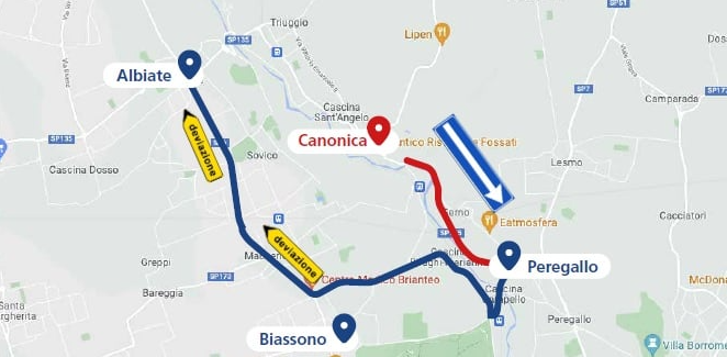 Riaperta la Sp 135 tra Lesmo e Triuggio ma da fine mese torna il senso unico alternato