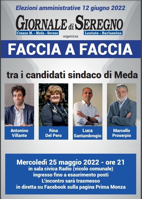Elezioni a Meda, mercoledì il faccia a faccia del Giornale di Seregno