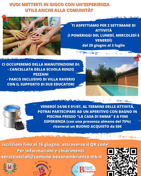 Besana, i ragazzi riparano i danni causati dai vandali