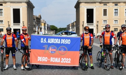 In bici da Desio a Roma per i cent'anni dell'Aurora: un grande traguardo