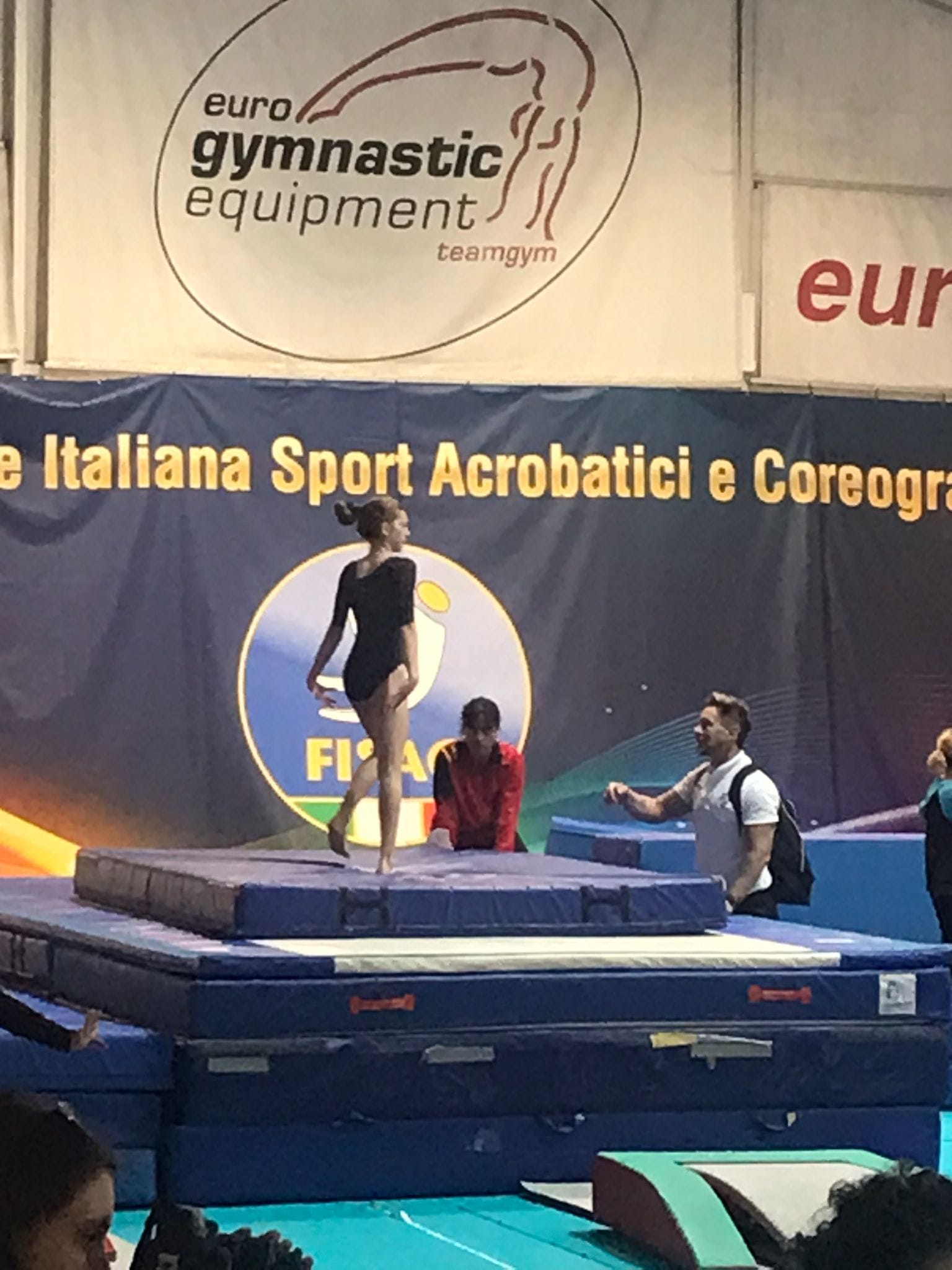 Nazionali la campionessa italliana Giorgia D'ambrosio juniores A specialità con Gabriele Scattiggio al volteggio