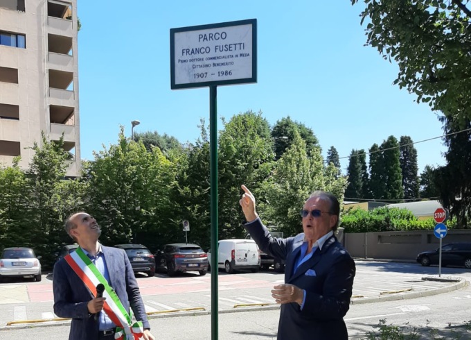A Meda l’intitolazione del parco al commercialista Franco Fusetti, cittadino benemerito