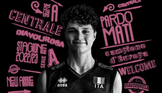 Il giocatore più giovane della serie A3 giocherà nei Diavoli Rosa