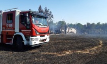 Incendio nei campi a Trezzo sull'Adda, trovato un cadavere