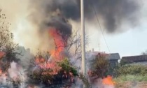 Incendio in un campo a Villanova, pompieri sul posto