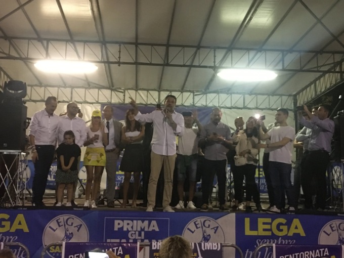 Il ministro Salvini a Brugherio per la festa della Lega MB