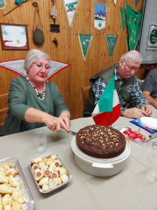 Alma Casati con il Gruppo Alpini Macherio