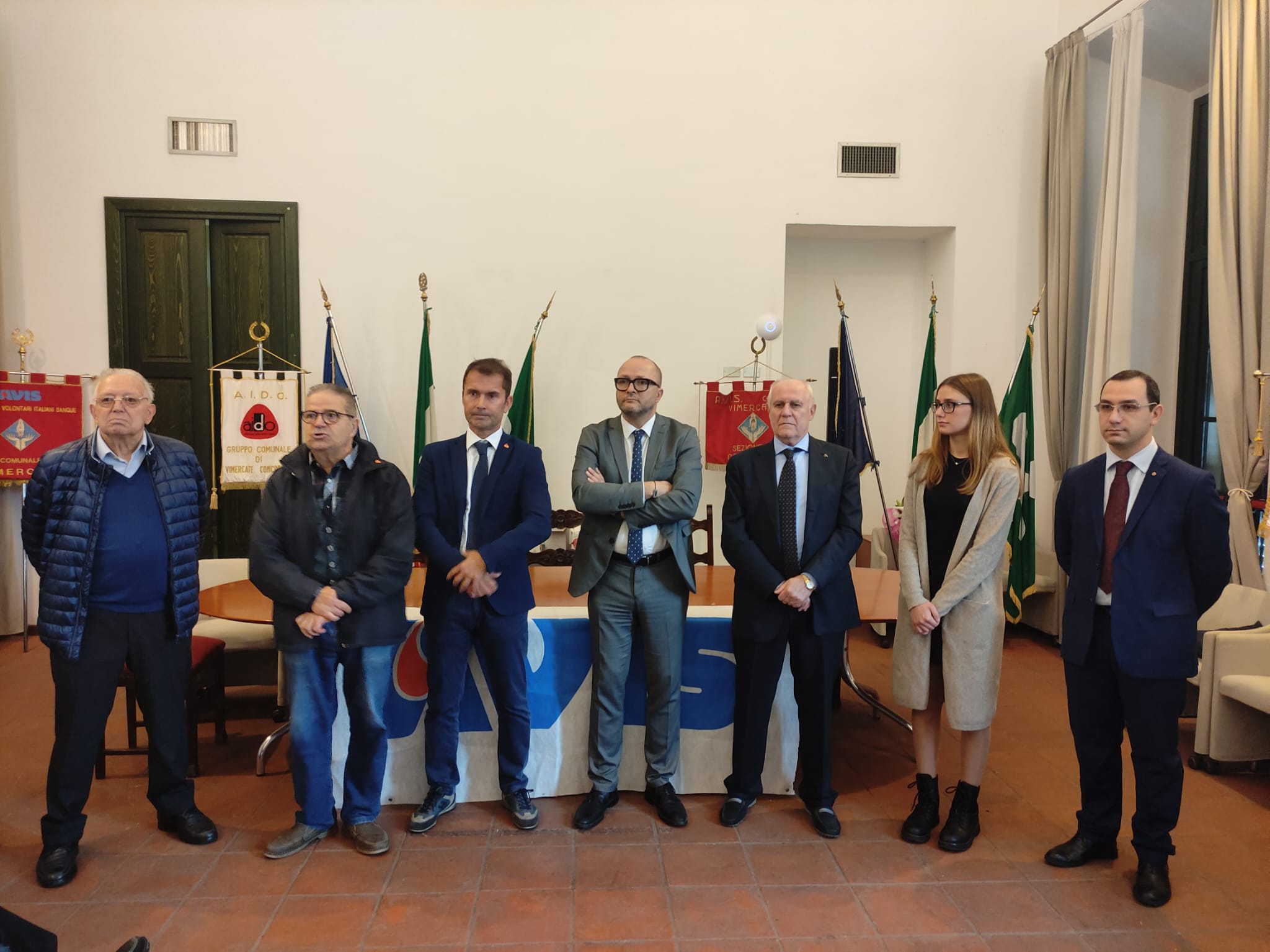Concorezzo premiazioni donatori Avis  saluto delle istituzione tra cui sindaco Mauro Capitanio
