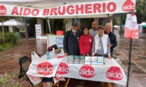 La pioggia non frena lo spirito dei donatori di AIDO Brugherio