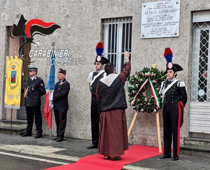 Briosco rende omaggio al carabiniere ucciso da una banda di rapinatori