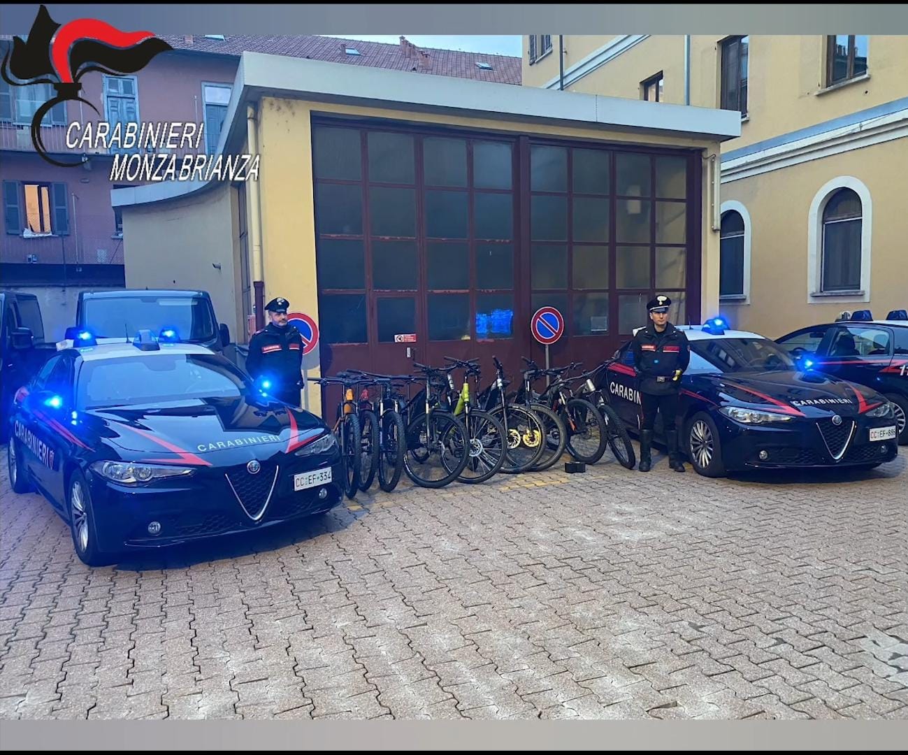 Monza Oreno biciclette elettriche rubate recuperate dai Carabinieri