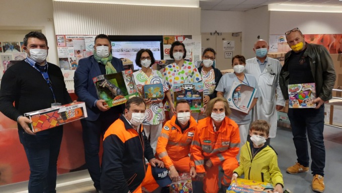 Giochi per i bimbi ricoverati in ospedale