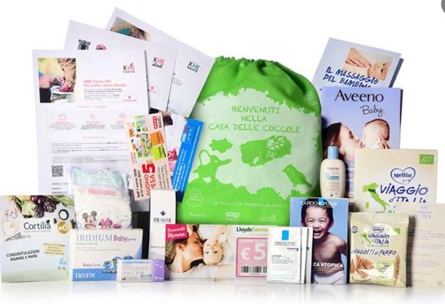 Nel pacco dono per i nuovi nati tante belle novità
