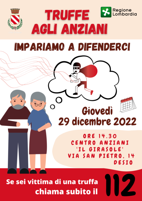 Otto incontri contro le truffe agli anziani