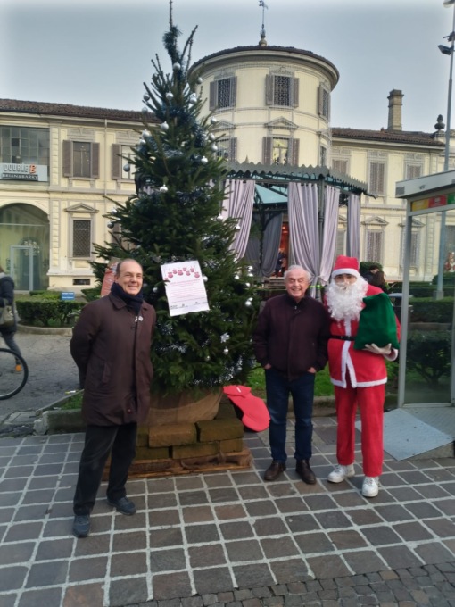 Panettone e arte nei negozi e un albero sostenibile