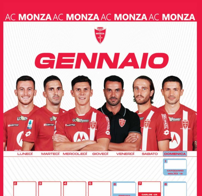 Il calendario del Monza con il Giornale di Monza e il Giornale di Vimercate