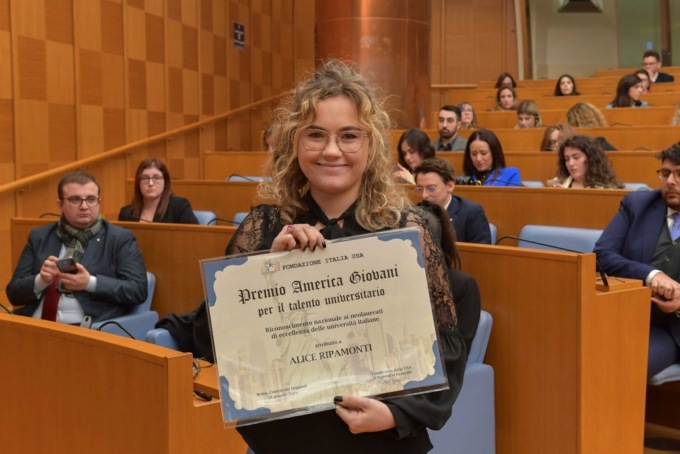 Studentessa modello, Alice premiata alla Camera dei Deputati